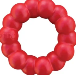 Kong Ring Durable Fetch and Chew Natural Rubber Dog Toy - Red - X-Large