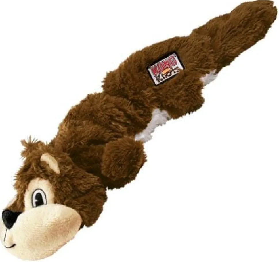 Kong Scrunch Knots Squirrel Squeak and Plush Dog Toy - Small/Medium