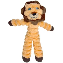Kong Shakers Crumples Lion Squeak and Plush Dog Toy - Orange - X-Large