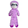 Kong Shakers Sloth Squeak and Plush Dog Toy - Purple - X-Large