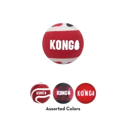 Kong Signature Balls Fetch Dog Toys Multi-Textured - Assorted - Medium - 4 Pack