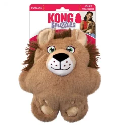 Kong Snuzzles Lion Squeak and Plush Dog Toy - Medium