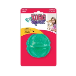 Kong Squeeze Textured Dental Ball Dog Toy - Teal - Medium