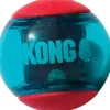 Kong Squeezz Action Ball Squeak and Fetch Rubber Dog Toy - Red - Large