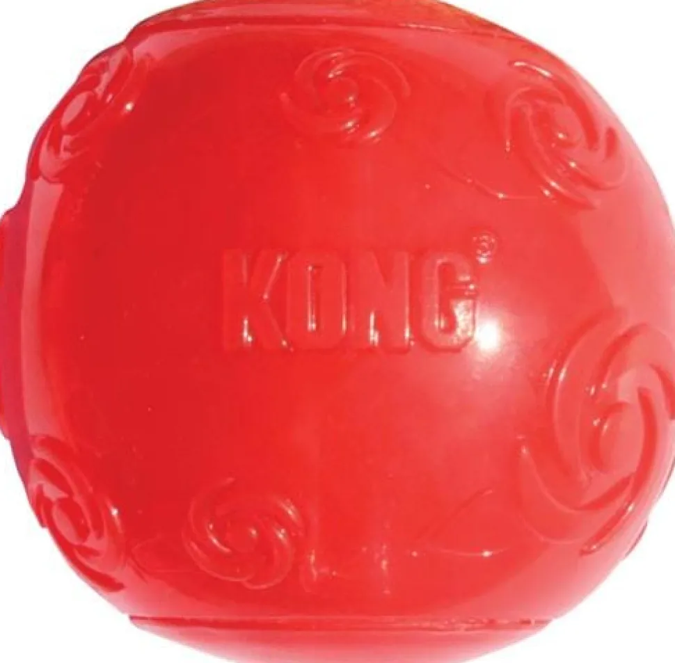 Kong Squeezz Ball Squeak and Fetch Dog Toy - Large
