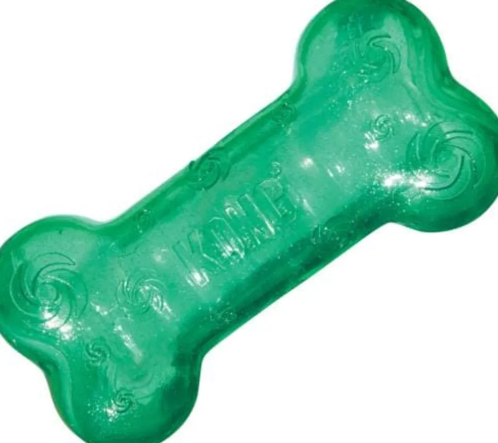 Kong Squeezz Crackle Bone Fetch Dog Toy - Large