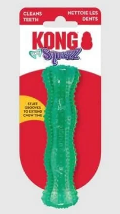 Kong Squeezz Dental Textured Stick Dog Toy - Extra Small