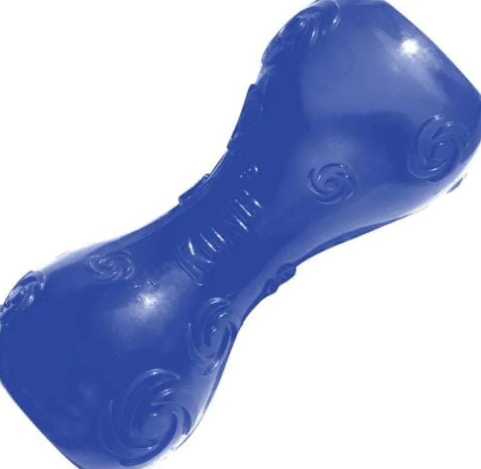 Kong Squeezz Dumbell Squeak and Rubber Dog Toy - Medium