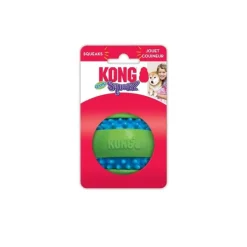 Kong Squeezz Goomz Ball Dental Textured and Squeak Rubber Dog Toy - Medium