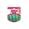 Kong Squeezz Goomz Football Dental Textured and Squeak Rubber Dog Toy - Medium