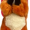 Kong Wild Fox Low-Stuffing Squeak and Soft Plush Dog Toy - Orange - Medium