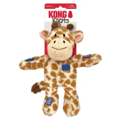 Kong Wild Knots Giraffe Internally Knotted Squeak and Plush Dog Toy - Medium/Large