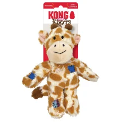 Kong Wild Knots Giraffe Internally Knotted Squeak and Plush Dog Toy - Small/Medium