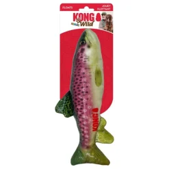 Kong Wild Shieldz Trout Fish Fetch and Floating Nylon Dog Toy - Medium