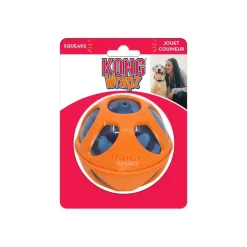 Kong Wrapz Ball Squeak and Fetch Rubber Dog Toy - Small