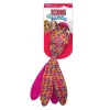 Kong Wubba Finz Inner Tennis Ball Squeak and Fetch Nylon Dog Toy - Pink - Large