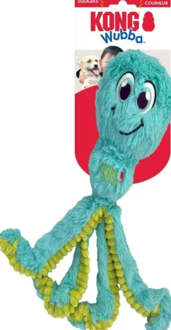 Kong Wubba Octopus Squeak and Plush Dog Toy - Assorted - Large