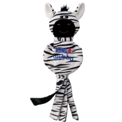 Kong Wubba Zebra No Stuffing Squeak and Fetch Nylon Dog Toy - Large
