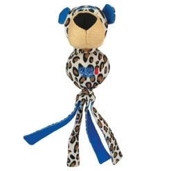Kong Wubba Zoo Spotted Cheetah Squeak and Fetch Nylon Dog Toy - Large