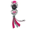 Kong Wubba Zoo Zebra Striped Squeak and Fetch Nylon Dog Toy - Large