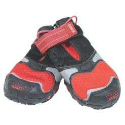 Kurgo Blaze Reflective and Strong Traction Dog Boots Paw Protectors - Black and Red - 2 Pack