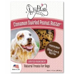 Lazy Dog Cinnammon Swirl and Peanut Butter Crunchy Biscuit Dog Treats - 14 Oz