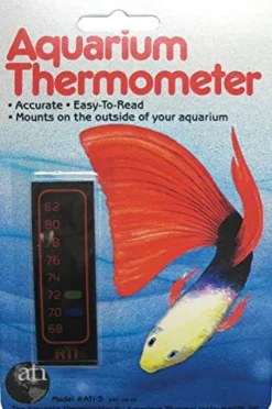 LCR Hallcrest Liquid Crystal Vertical Aquarium Thermometer - Small