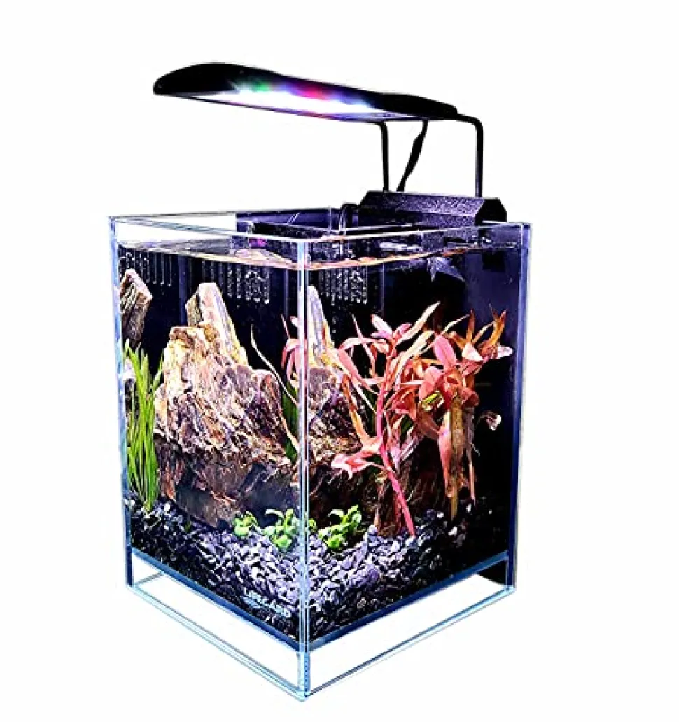 Lifegard Aquatics Betta Low Iron Ultra Clear Aquarium - 2.65 gal - 7.87" x 7.87"