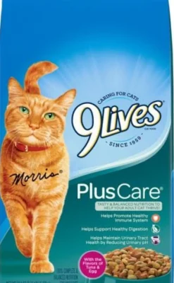 9Lives + Care Tuna and Eggs Dry Cat Food - 3.15 Lbs - Case of 4