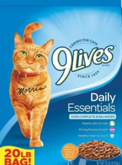 9Lives Daily Essentials Chicken Beef and Salmon Dry Cat Food - 20 Lbs