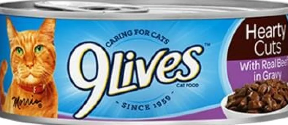 9Lives Hearty Cuts Beef and Chicken Canned Dog Food - 5.5 Oz - Case of 24