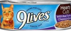 9Lives Hearty Cuts Turkey and Cheese in Gravy Canned Cat Food - 5.5 Oz - Case of 4 - 6 Pack