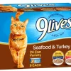 9 Lives Seafood and Turkey Favorites Variety Pack Canned Cat Food