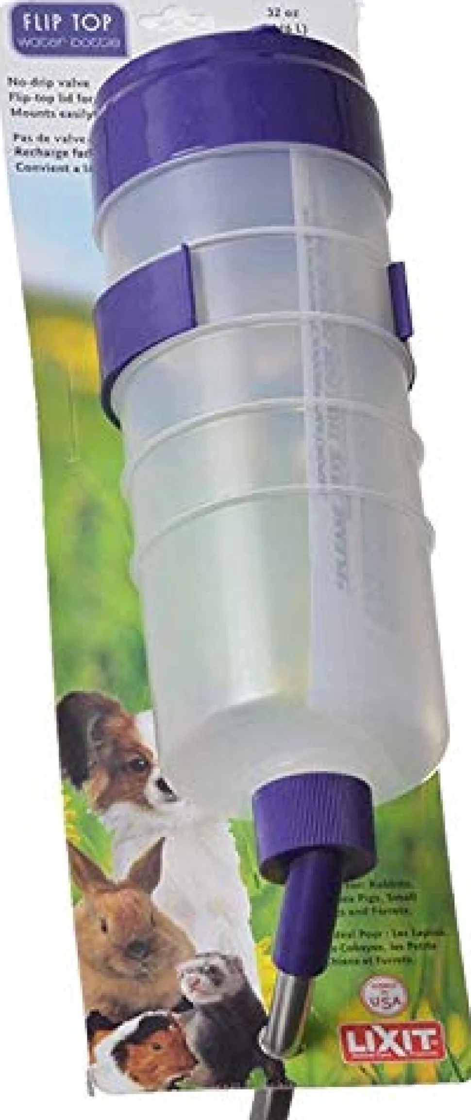 Lixit Quick Lock Flip Top Water Tank with Valve - 32 fl oz