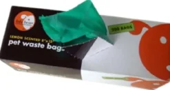 Lola Bean Large 8"x13" P/U Pet Waste Bags (Lemon) - 200 Count
