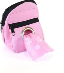 Lola Bean Pink Backpack Dispenser & P/U Pet Waste Bags Pooch