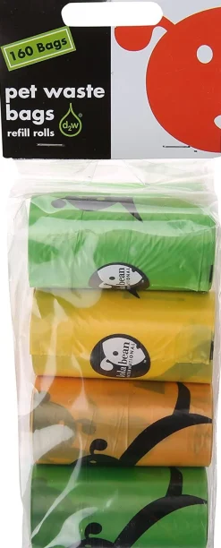 Lola Bean Waste P/U Bags- 8 Re-fill rolls (Unscented) - 160 Count
