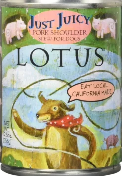 Lotus Grain-Free Just Juicy Pork Shoulder Stew Canned Dog Food - 12.5 Oz - Case of 12