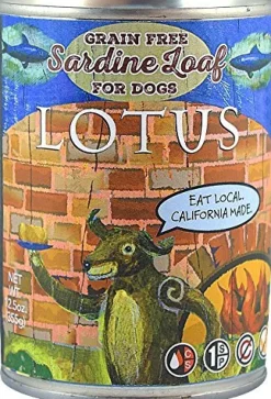 Lotus Grain-Free Loaf Sardine Canned Dog Food Canned Dog Food - 12.5 Oz - Case of 12