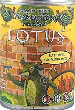 Lotus Grain-Free Loaf Turkey Canned Dog Food - 12.5 Oz - Case of 12