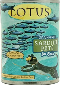 Lotus Pate Grain-Free Sardine Canned Cat Food - 12.5 Oz - Case of 12