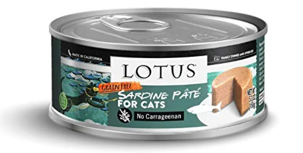 Lotus Pate Grain-Free Sardine Canned Cat Food - 5.3 Oz - Case of 24