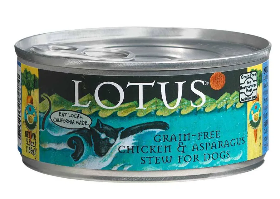 Lotus Stew Grain-Free Chicken Asparagus Stew Canned Dog Food - 5.5 Oz - Case of 24