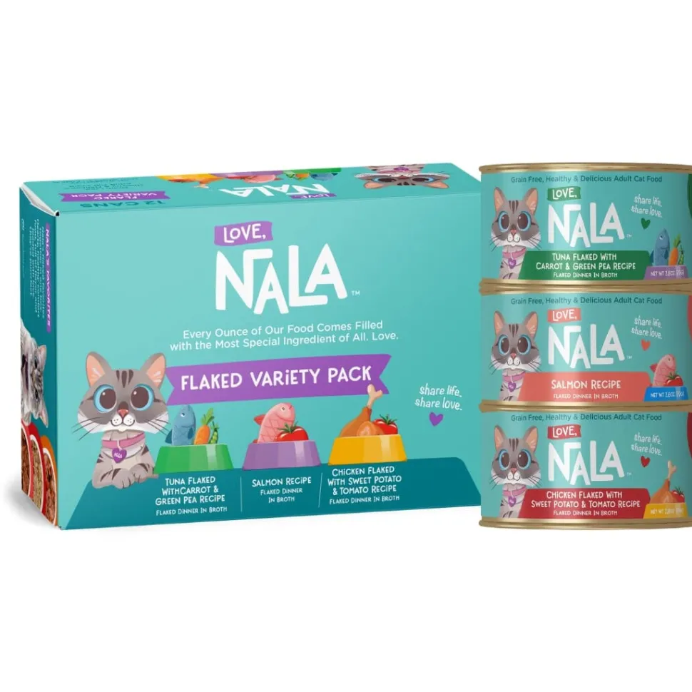 Love Nala Flaked Canned Cat Food - Variety Pack - 2.8 Oz - Case of 12