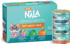 Love Nala Pate Canned Cat Food - Variety Pack - 2.8 Oz - Case of 12