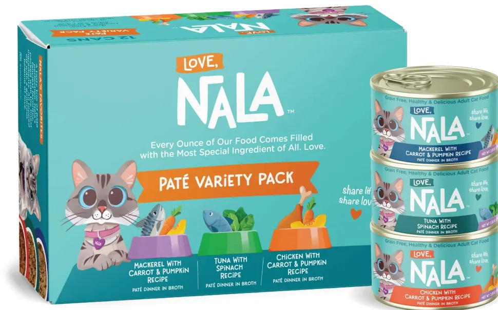 Love Nala Pate Canned Cat Food - Variety Pack - 2.8 Oz - Case of 12