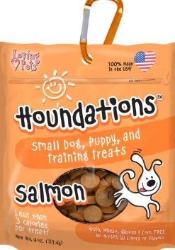 Loving Pets Houndations USA Training Treats with Carabiner Soft and Chewy Dog Treats - Salmon - 4 Oz