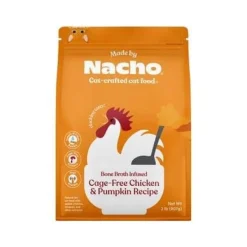 Made by Nacho Bone Broth Infused Chicken and Pumpkin Dry Cat Food - 2 Lbs