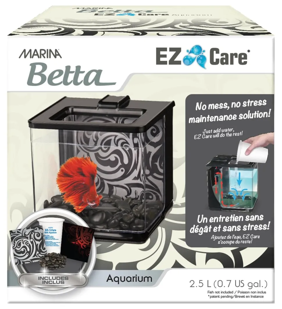 Marina Betta EZ Care Aquarium - Black