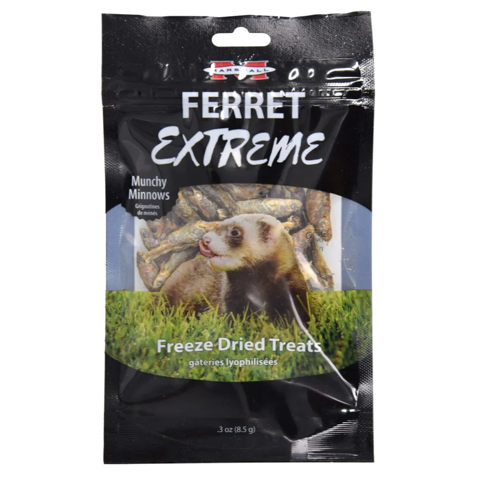 Marshall Ferret Extreme Freeze Dried Treats - Munchy Minnows - 3 oz
